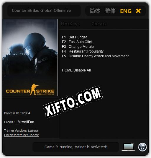 Counter-Strike: Global Offensive: Читы, Трейнер +5 [MrAntiFan]