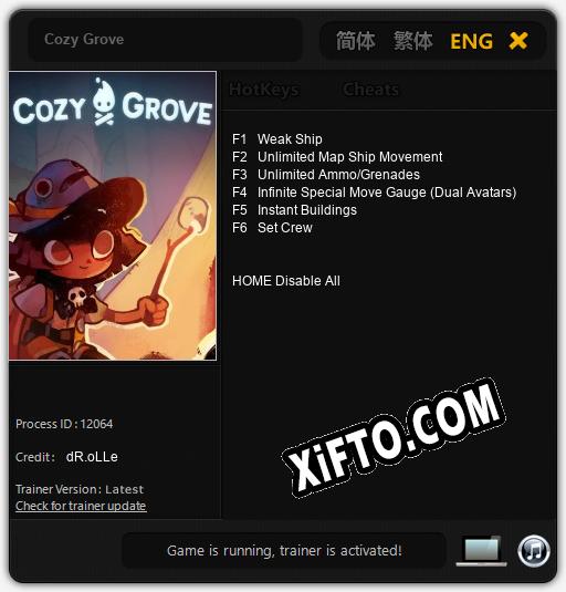 Cozy Grove: Трейнер +6 [v1.1]