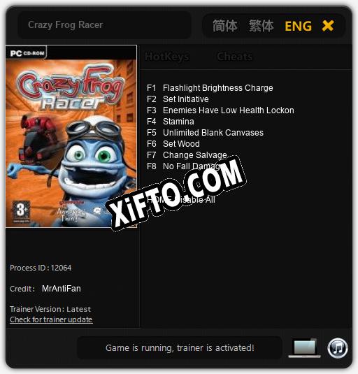 Трейнер для Crazy Frog Racer [v1.0.7]