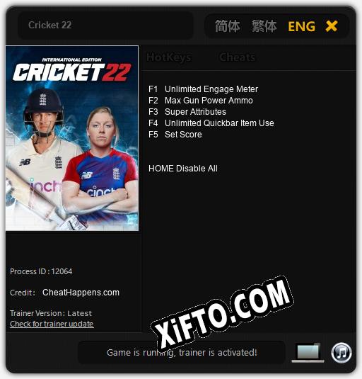 Cricket 22: ТРЕЙНЕР И ЧИТЫ (V1.0.53)