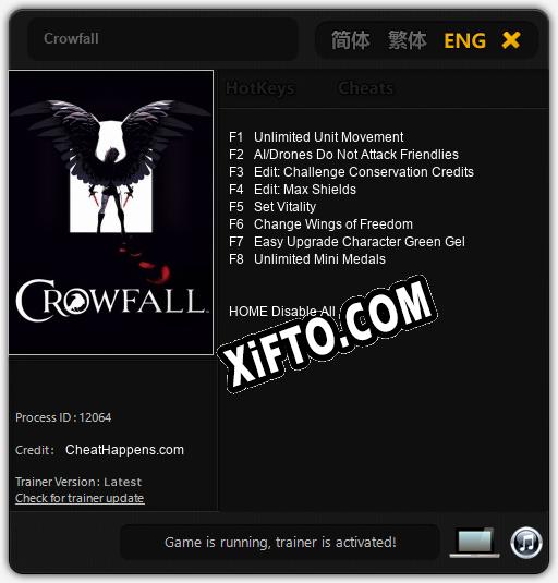 Crowfall: Трейнер +8 [v1.9]