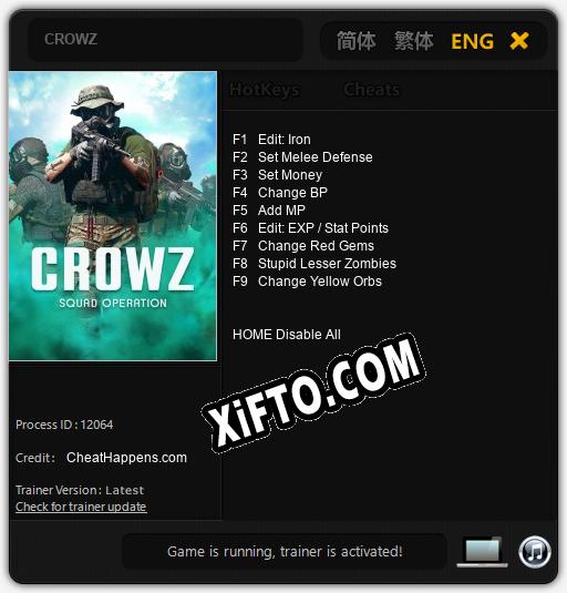 CROWZ: ТРЕЙНЕР И ЧИТЫ (V1.0.58)