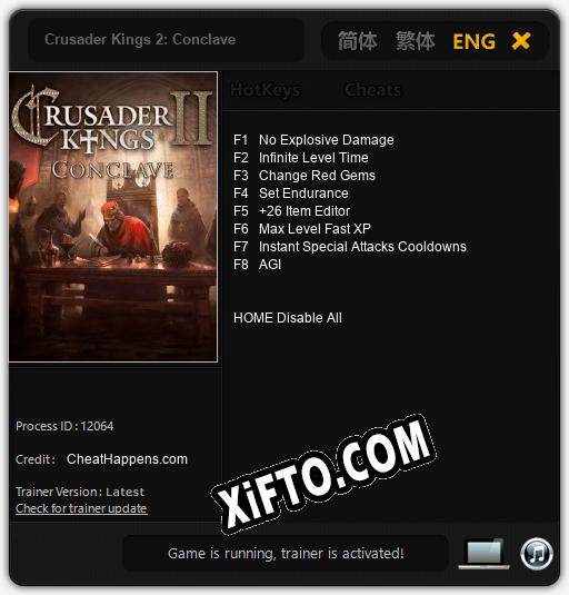 Crusader Kings 2: Conclave: ТРЕЙНЕР И ЧИТЫ (V1.0.70)