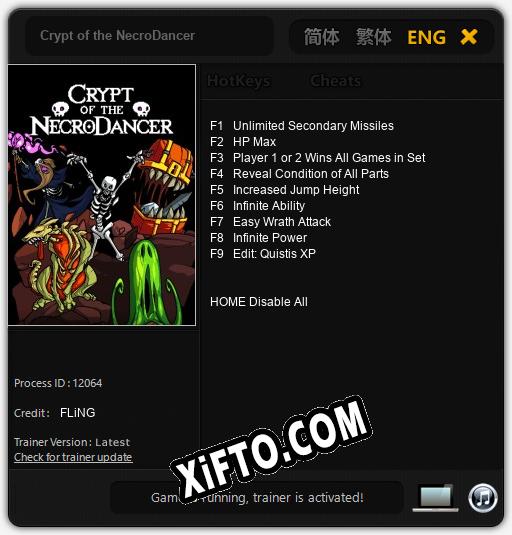 Трейнер для Crypt of the NecroDancer [v1.0.8]