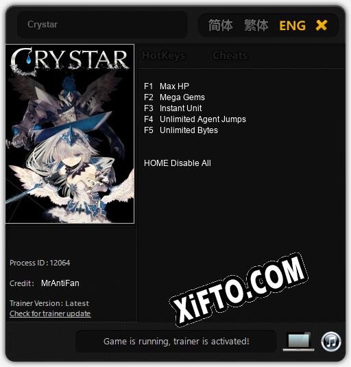 Crystar: Трейнер +5 [v1.2]