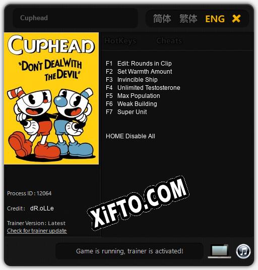 Cuphead: ТРЕЙНЕР И ЧИТЫ (V1.0.64)