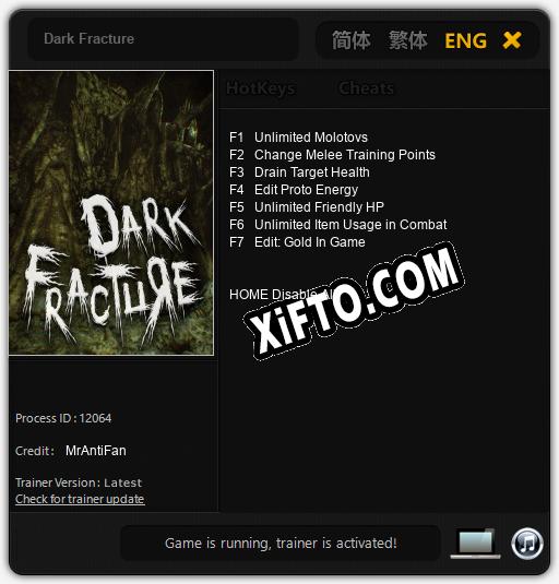 Dark Fracture: ТРЕЙНЕР И ЧИТЫ (V1.0.35)