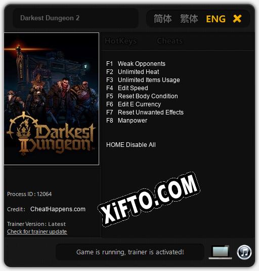 Darkest Dungeon 2: ТРЕЙНЕР И ЧИТЫ (V1.0.31)