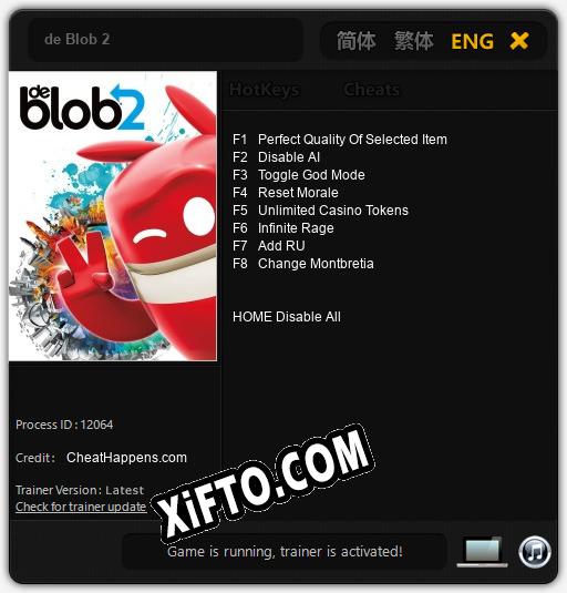 de Blob 2: ТРЕЙНЕР И ЧИТЫ (V1.0.31)