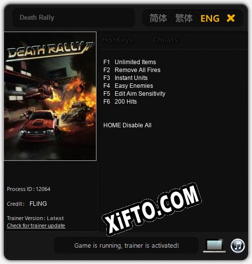 Death Rally: ТРЕЙНЕР И ЧИТЫ (V1.0.2)