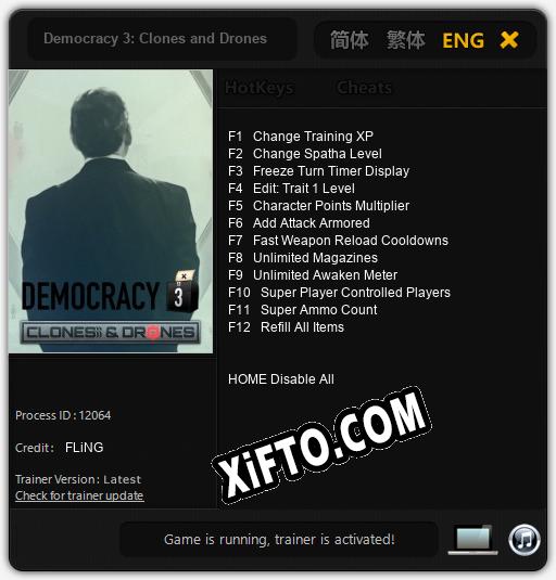 Democracy 3: Clones and Drones: Трейнер +12 [v1.2]