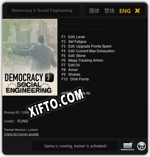 Democracy 3: Social Engineering: Трейнер +10 [v1.9]