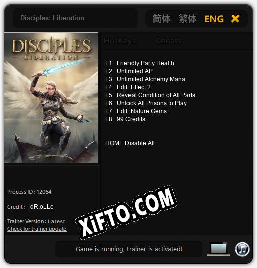 Трейнер для Disciples: Liberation [v1.0.1]