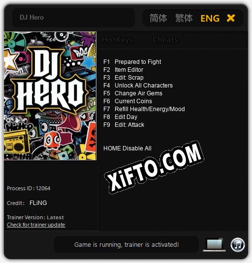 DJ Hero: ТРЕЙНЕР И ЧИТЫ (V1.0.67)