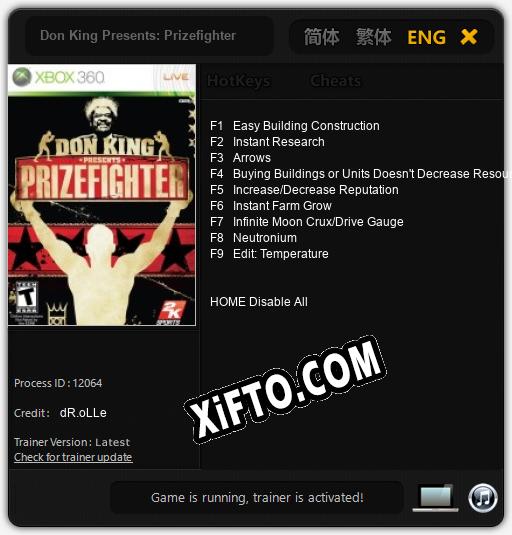 Don King Presents: Prizefighter: Читы, Трейнер +9 [dR.oLLe]