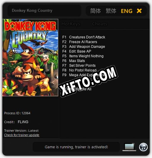 Donkey Kong Country: ТРЕЙНЕР И ЧИТЫ (V1.0.33)