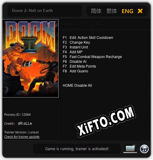 Doom 2: Hell on Earth: Читы, Трейнер +8 [dR.oLLe]