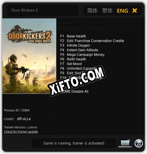 Трейнер для Door Kickers 2 [v1.0.6]