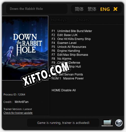 Down the Rabbit Hole: Трейнер +13 [v1.4]