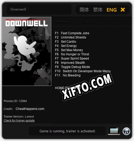 Downwell: Трейнер +11 [v1.3]