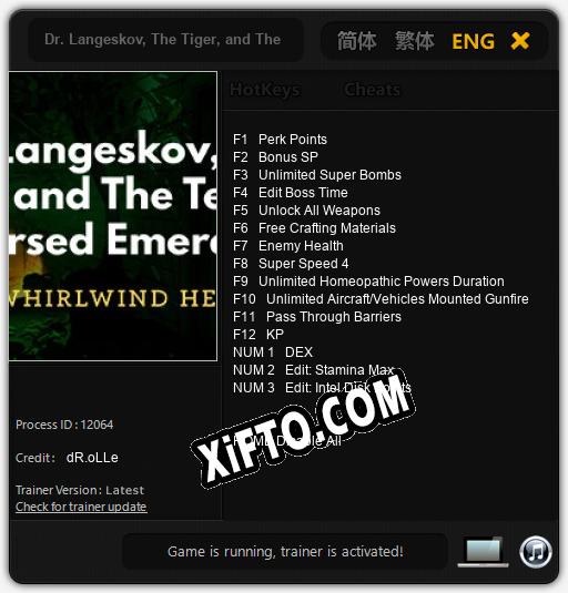 Dr. Langeskov, The Tiger, and The Terribly Cursed Emerald: Читы, Трейнер +15 [dR.oLLe]
