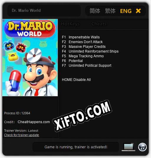 Dr. Mario World: ТРЕЙНЕР И ЧИТЫ (V1.0.83)