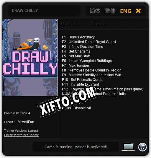 Трейнер для DRAW CHILLY [v1.0.1]