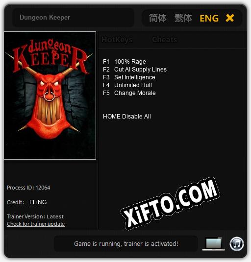 Dungeon Keeper: Трейнер +5 [v1.4]