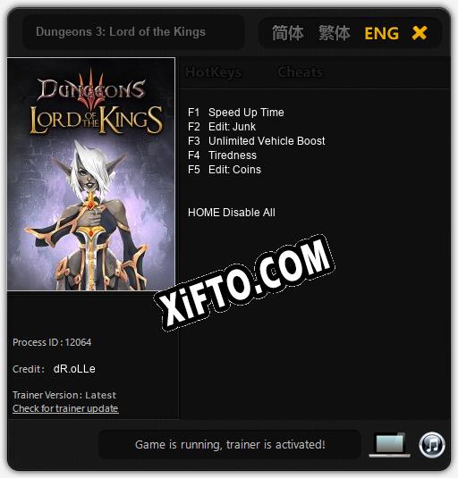 Dungeons 3: Lord of the Kings: ТРЕЙНЕР И ЧИТЫ (V1.0.36)