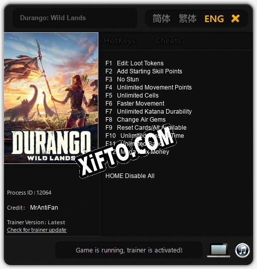 Durango: Wild Lands: Трейнер +12 [v1.2]