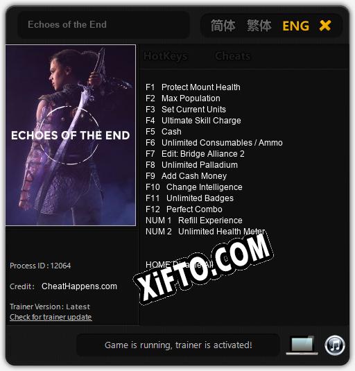 Трейнер для Echoes of the End [v1.0.2]