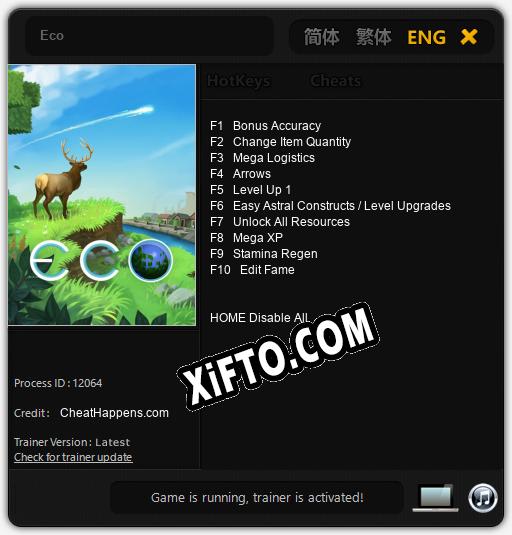 Eco: ТРЕЙНЕР И ЧИТЫ (V1.0.51)