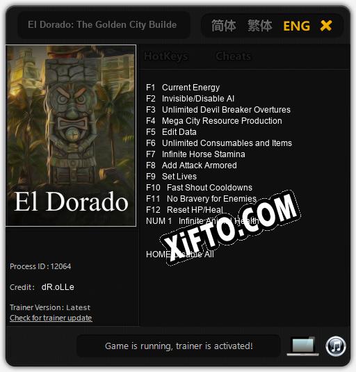 El Dorado: The Golden City Builder: Трейнер +13 [v1.9]