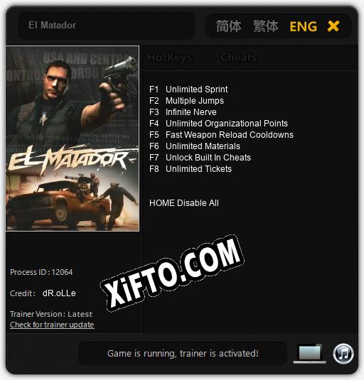 El Matador: ТРЕЙНЕР И ЧИТЫ (V1.0.89)