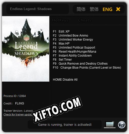 Endless Legend: Shadows: Трейнер +10 [v1.5]