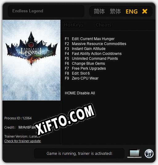 Трейнер для Endless Legend [v1.0.9]