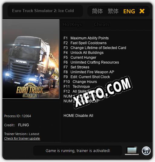 Euro Truck Simulator 2: Ice Cold Paint Jobs: Читы, Трейнер +14 [FLiNG]