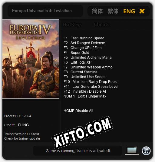 Europa Universalis 4: Leviathan: ТРЕЙНЕР И ЧИТЫ (V1.0.64)