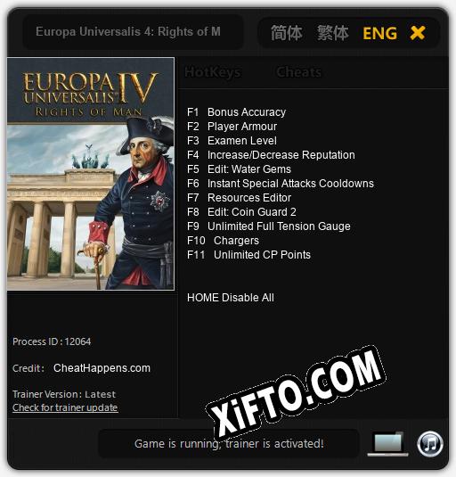 Europa Universalis 4: Rights of Man: Трейнер +11 [v1.3]