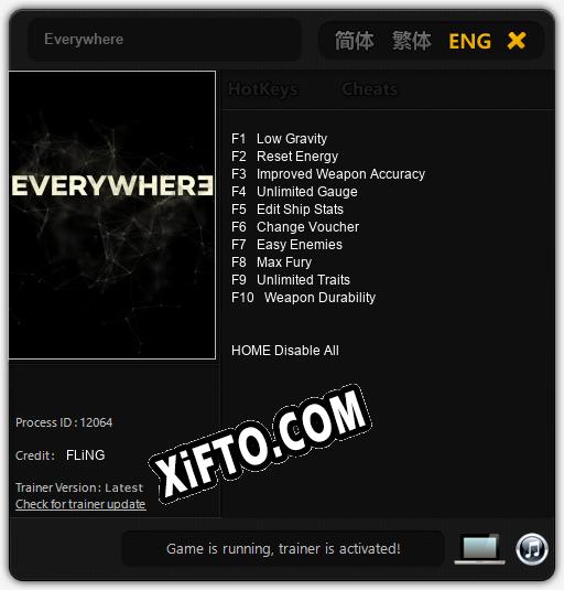 Everywhere: ТРЕЙНЕР И ЧИТЫ (V1.0.38)