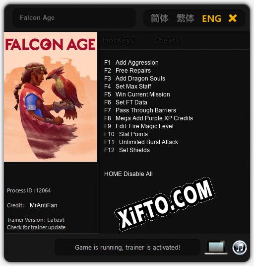 Трейнер для Falcon Age [v1.0.3]