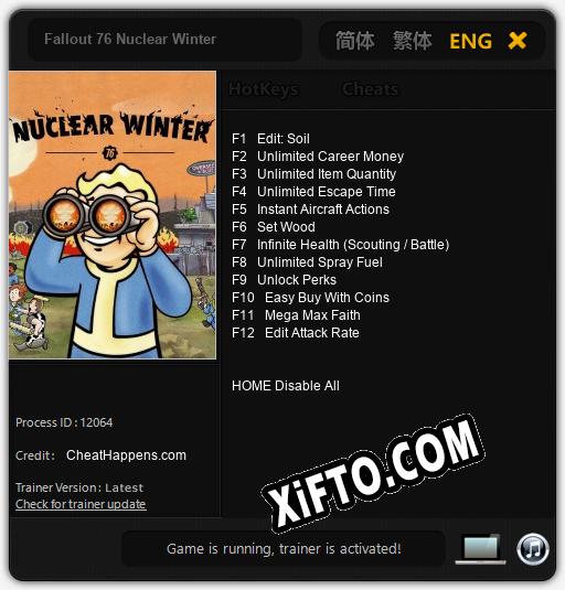 Fallout 76 Nuclear Winter: Читы, Трейнер +12 [CheatHappens.com]