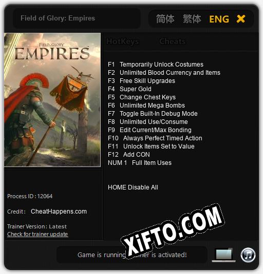 Field of Glory: Empires: Читы, Трейнер +13 [CheatHappens.com]