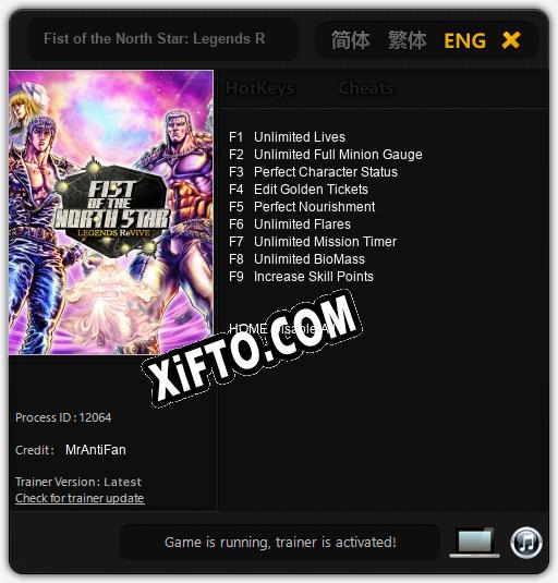 Трейнер для Fist of the North Star: Legends ReVIVE [v1.0.3]