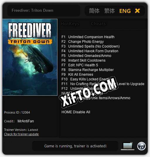 Freediver: Triton Down: Читы, Трейнер +14 [MrAntiFan]