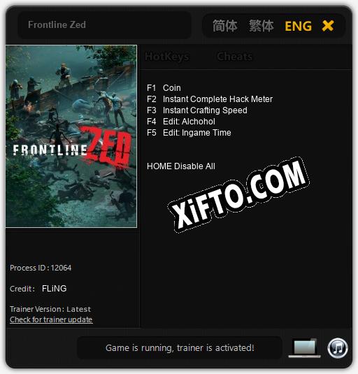 Frontline Zed: Трейнер +5 [v1.2]