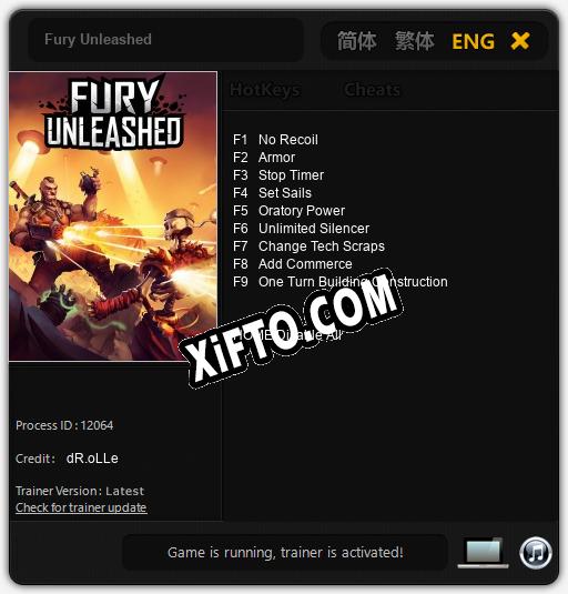 Fury Unleashed: Трейнер +9 [v1.6]