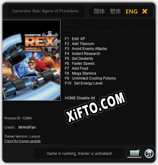 Трейнер для Generator Rex: Agent of Providence [v1.0.6]