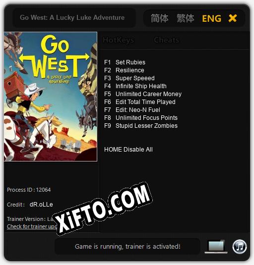 Go West: A Lucky Luke Adventure: Трейнер +9 [v1.3]