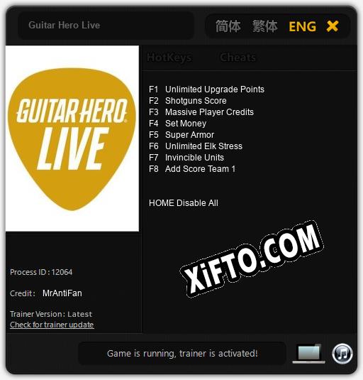 Guitar Hero Live: Читы, Трейнер +8 [MrAntiFan]